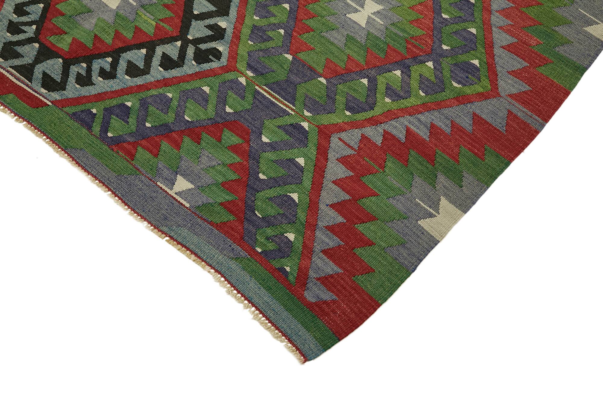 Turkish Handmade Vintage Anatolian Kilim 176 cm x 280 cm