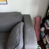 2 seater gray fabric sofa