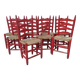 6 chaises paillées Vintage