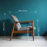 Fauteuil vintage du milieu du siècle conçu par Edmund Homa, Restauré