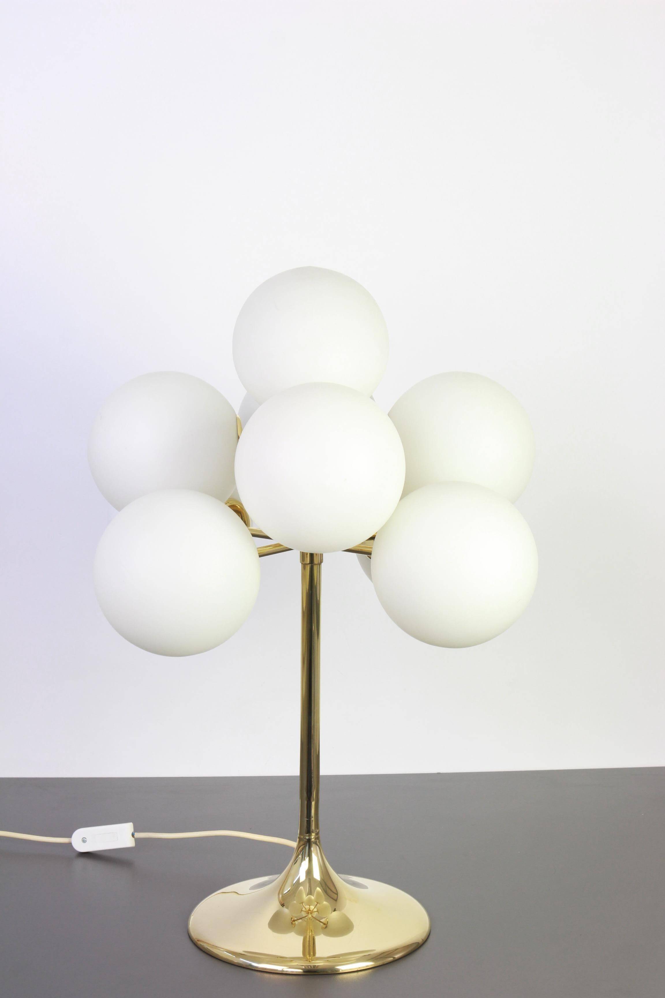 Atomic brass table lamp, Switzerland, 1960s