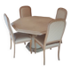 Octagonal table 140 cream ivory marble