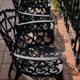 Ancient cast iron garden lounge