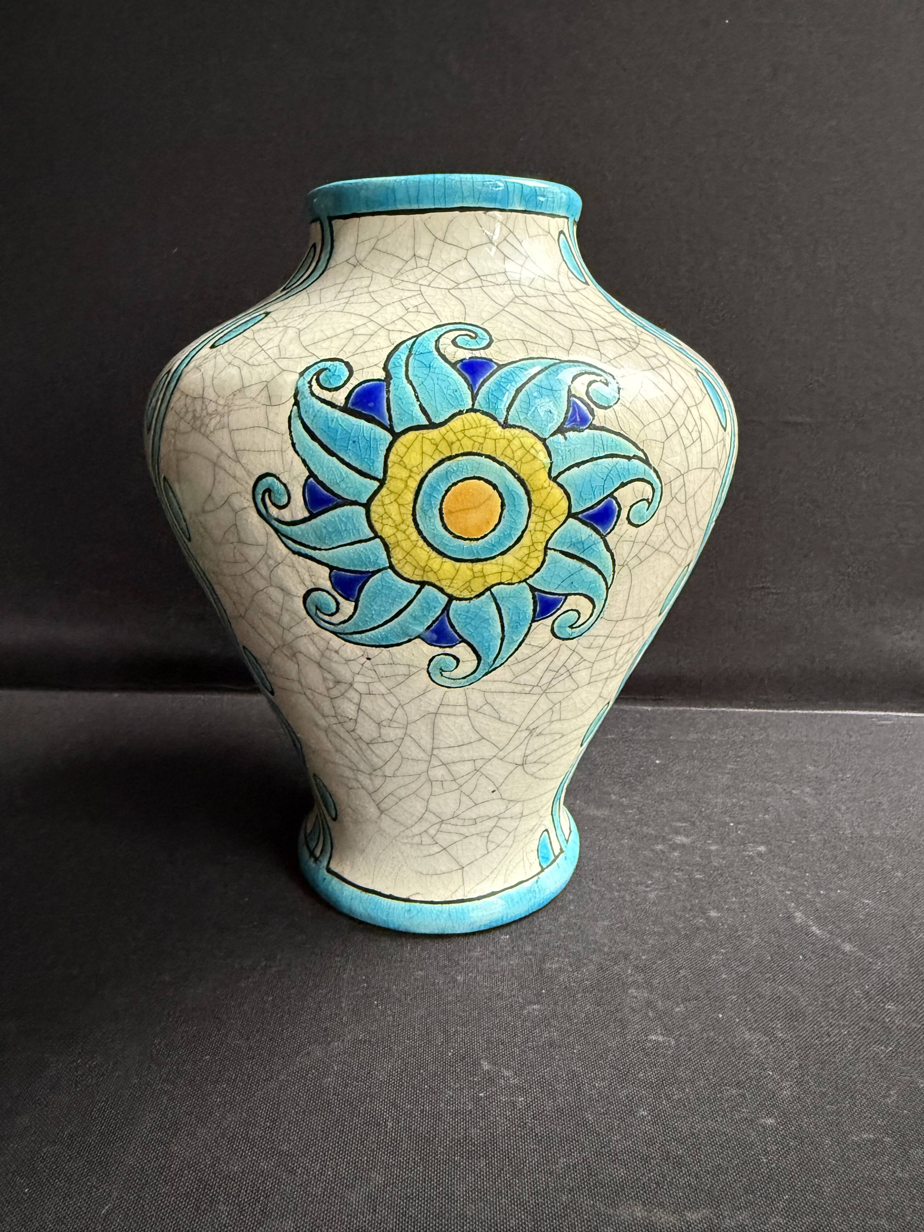 Art Deco earthenware vase – Boch La Louvière – Charles Catteau (1880-1966)