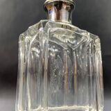 Art Deco crystal bottle with solid silver Minerva frame