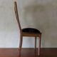 Art nouveau side chair in oak and royal purple velvet, 1900