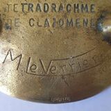 Max Le Verrier bronze swan ashtray