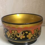 Large lacquered wooden bowl