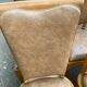 6 Scandinavian Art Deco dining chairs from the 1950s in leather.