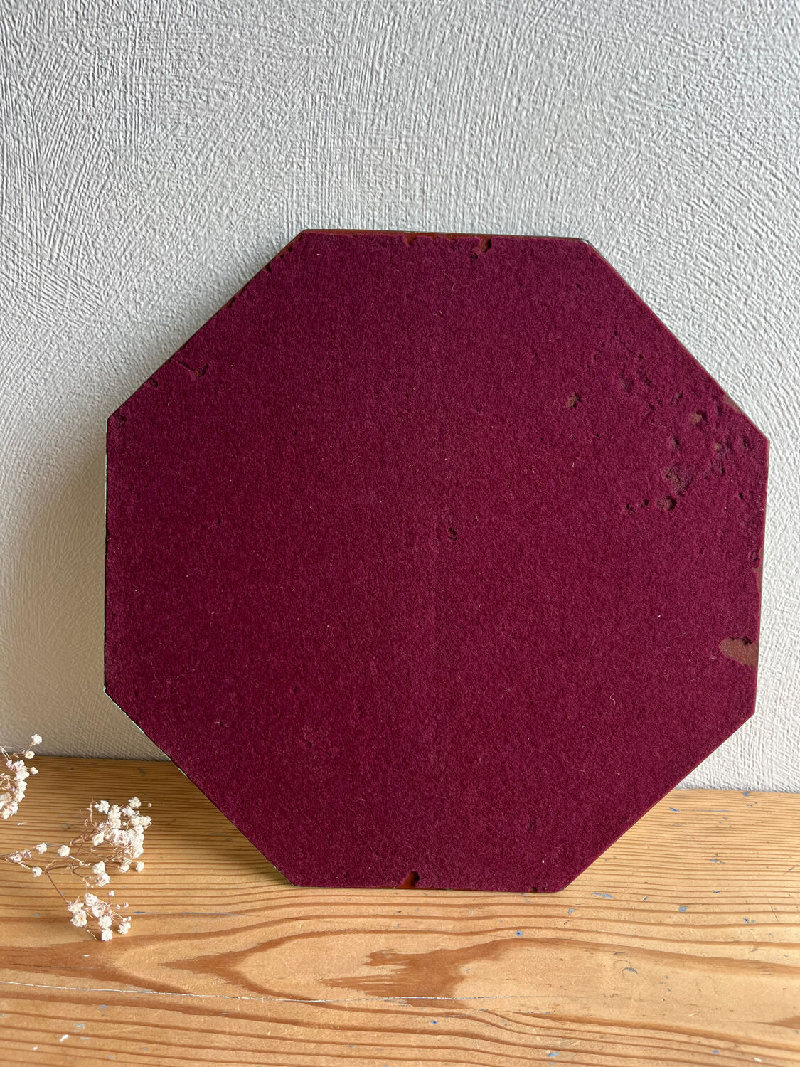 Vintage octagonal bevelled mirror