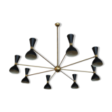 Moonlight chandelier 8 arms black
