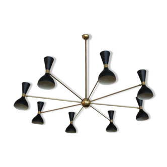 Moonlight chandelier 8 arms black