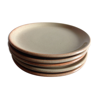 Lot of 5 sandstone dessert plates