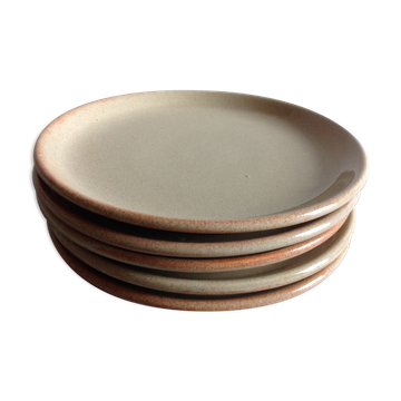 Lot of 5 sandstone dessert plates