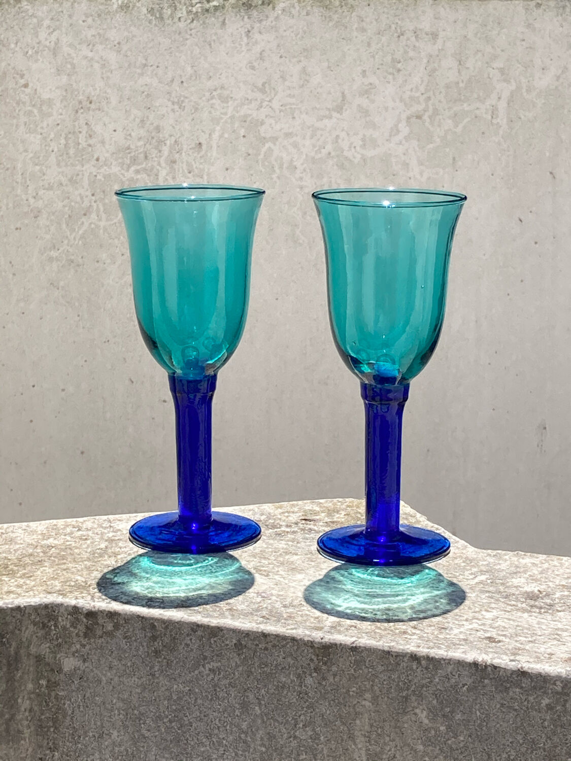 Two blown glasses