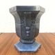 Old pot art deco plants fonte enamel blue