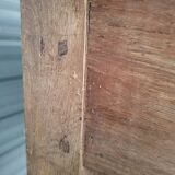 Old farmhouse table in solid oak with dowels.