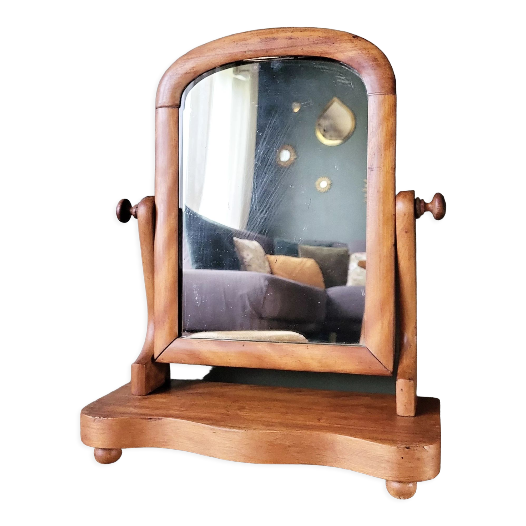 Mahogany psyche mirror 50s