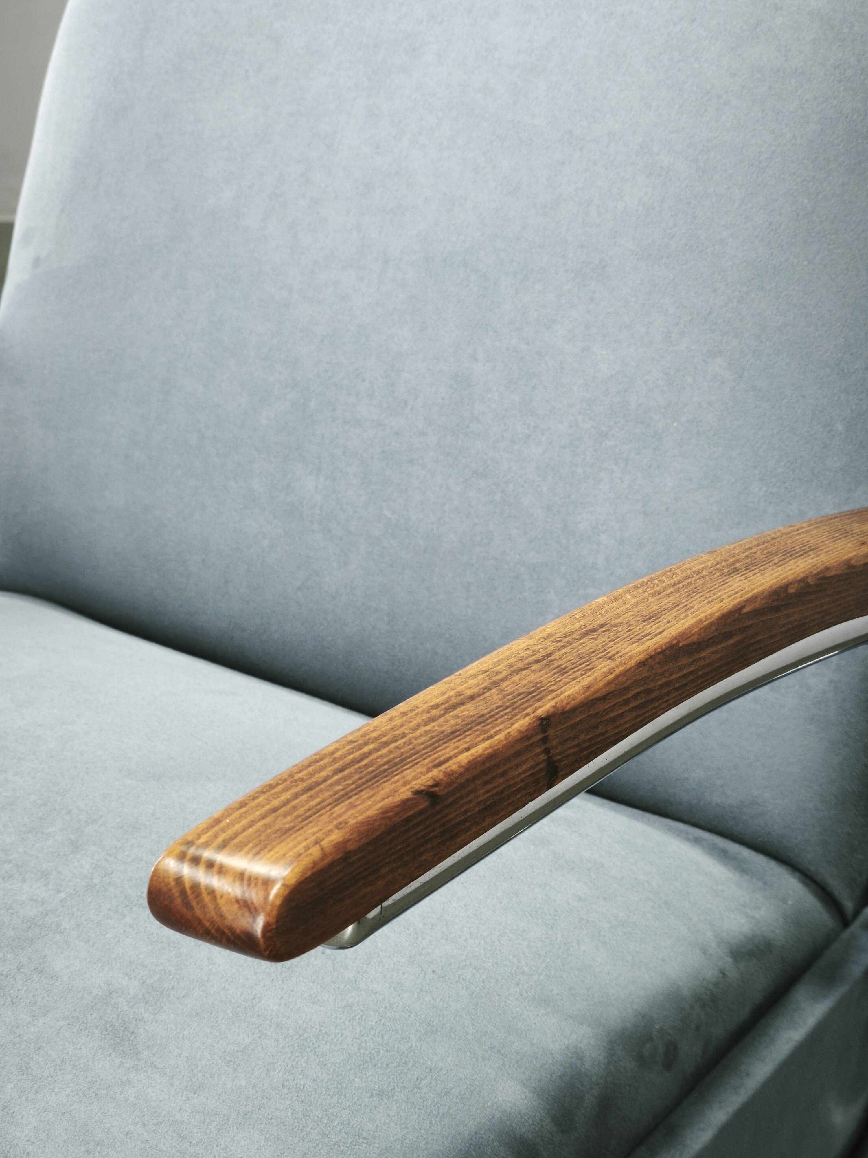 Fauteuil cantilever Bauhaus des années 1930 dans le style Thonet S 411, attribué à Kovo