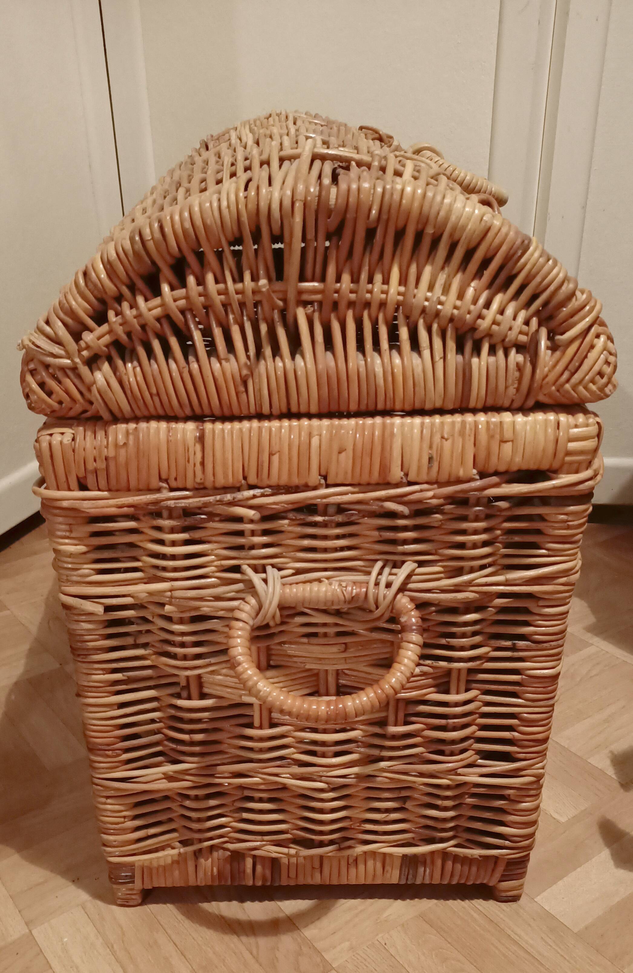 Braided wicker trunk