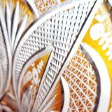 Bohemian glass vase. Czech Republic 1980s.