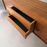 Scandinavian teak sideboard 1960s compact Danish design cabinet