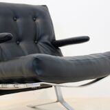 Fauteuil cuir noir