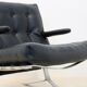 Chair black leather