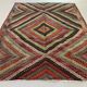 Large Vintage Turkish Kilim Rug 280x215 cm Wool Jajim Kelim