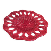 Cut-out ceramic basket plate