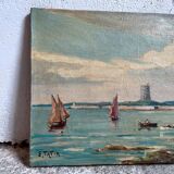 Tableau marine bord de mer Bretagne