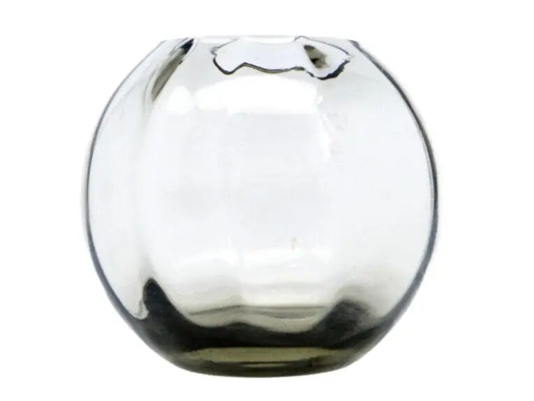 Art Deco sphere vase, glass, Niemen Glassworks, Poland, 1930s