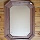 Large beveled mirror in cherry wood frame