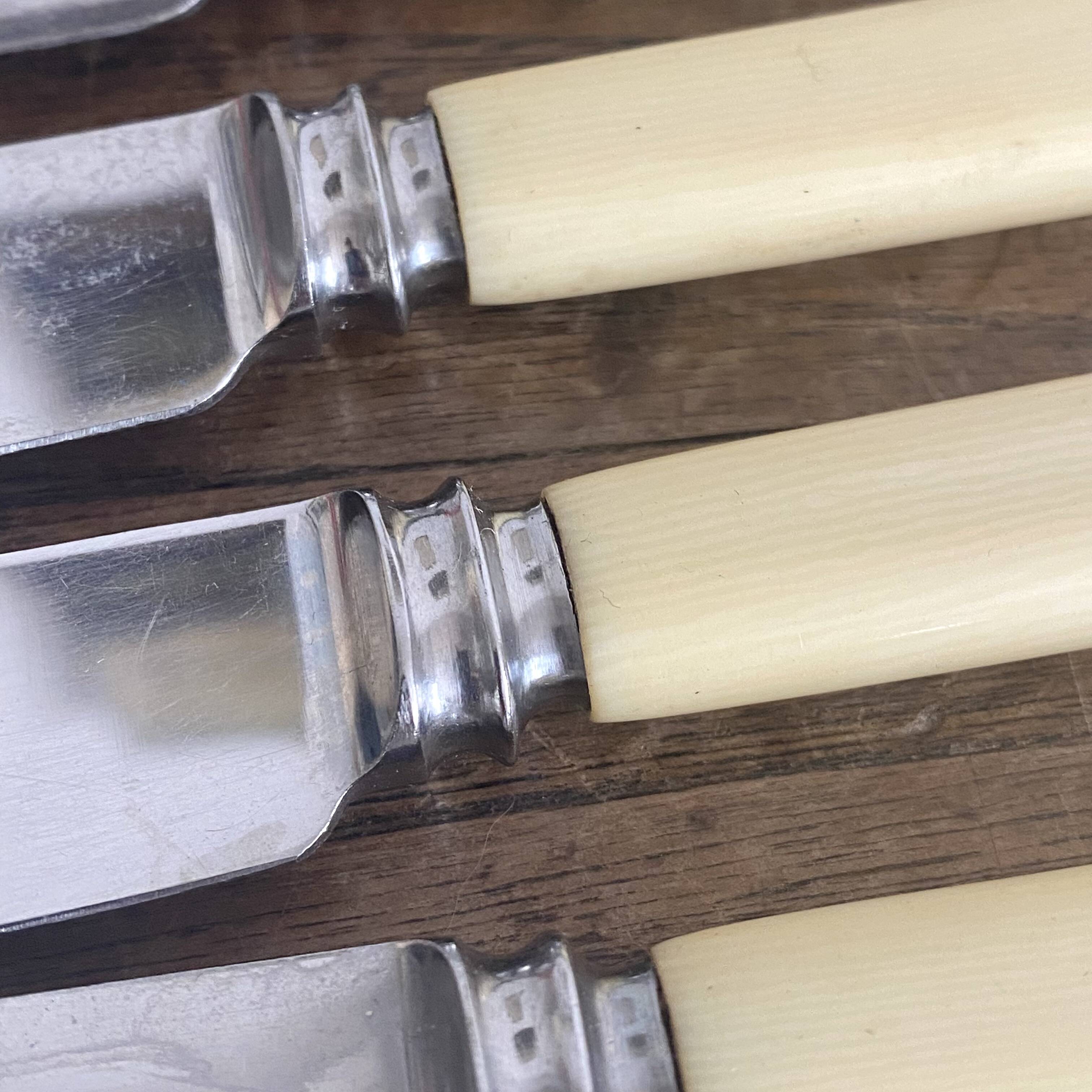 6 Philip Ashberry & Sons knives made in Sheffield England 24 cm