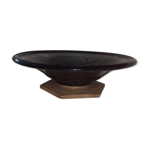 Coupe pied douche art déco verre