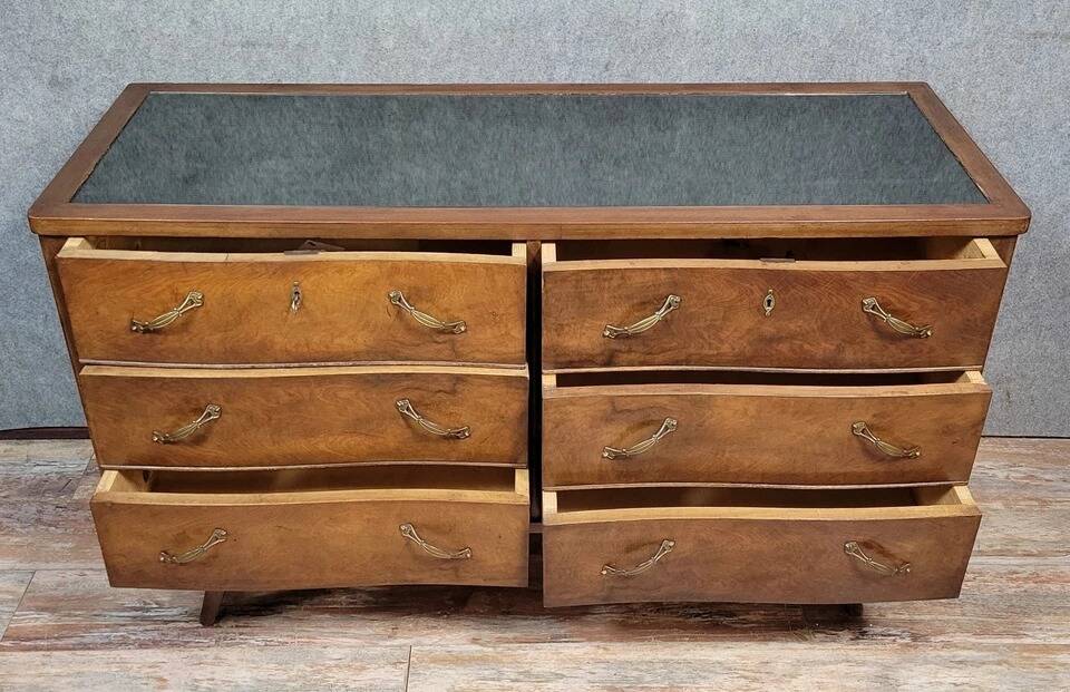 After Paolo Buffa: Italian Art Deco chest of drawers with 6 drawers