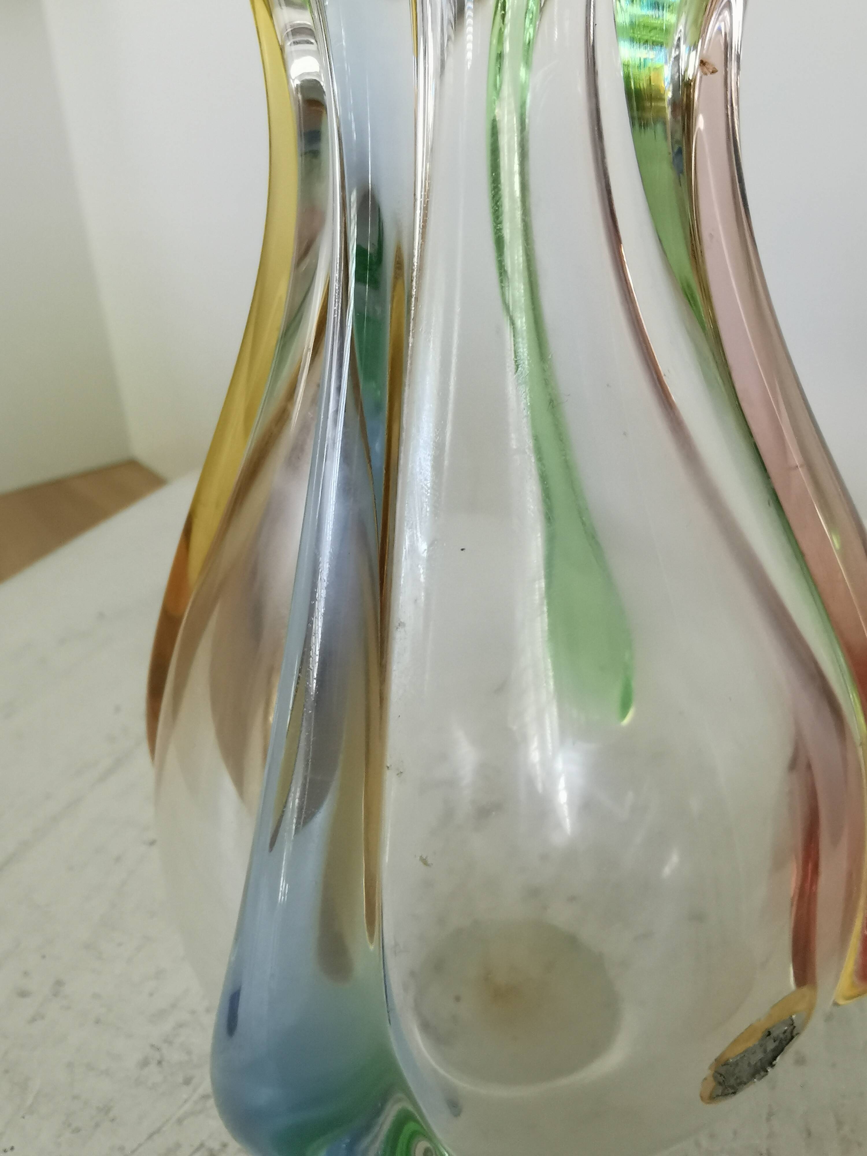 Vintage Art Glass Vase: Hanna Machanovska Mstisov Glassworks, Czechoslovaki