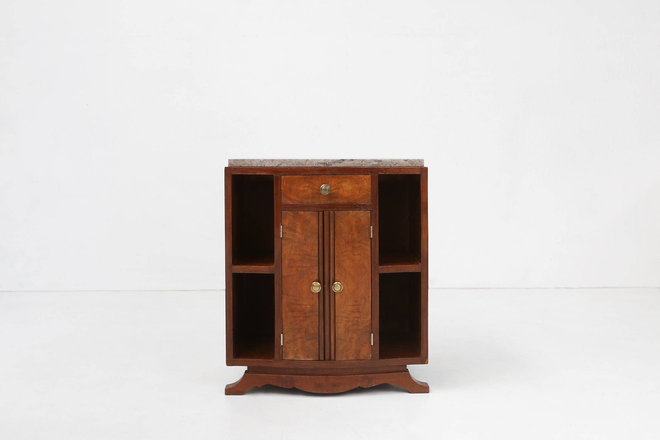 Art Deco cabinet in wood with marble top, France ca. 1930