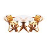 Chaises Cross Check en bois courbé et table à manger Face Off Frank Gehry pour Knoll Inc.