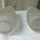 Pair of frosted glass vases, compressed, Art Deco period.