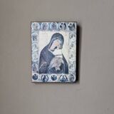 Icon on solid wood icon workshop vintage religious painting