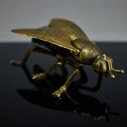 Sculptural ashtray in the shape of a giant fly in brass, Italy, circa 1950.