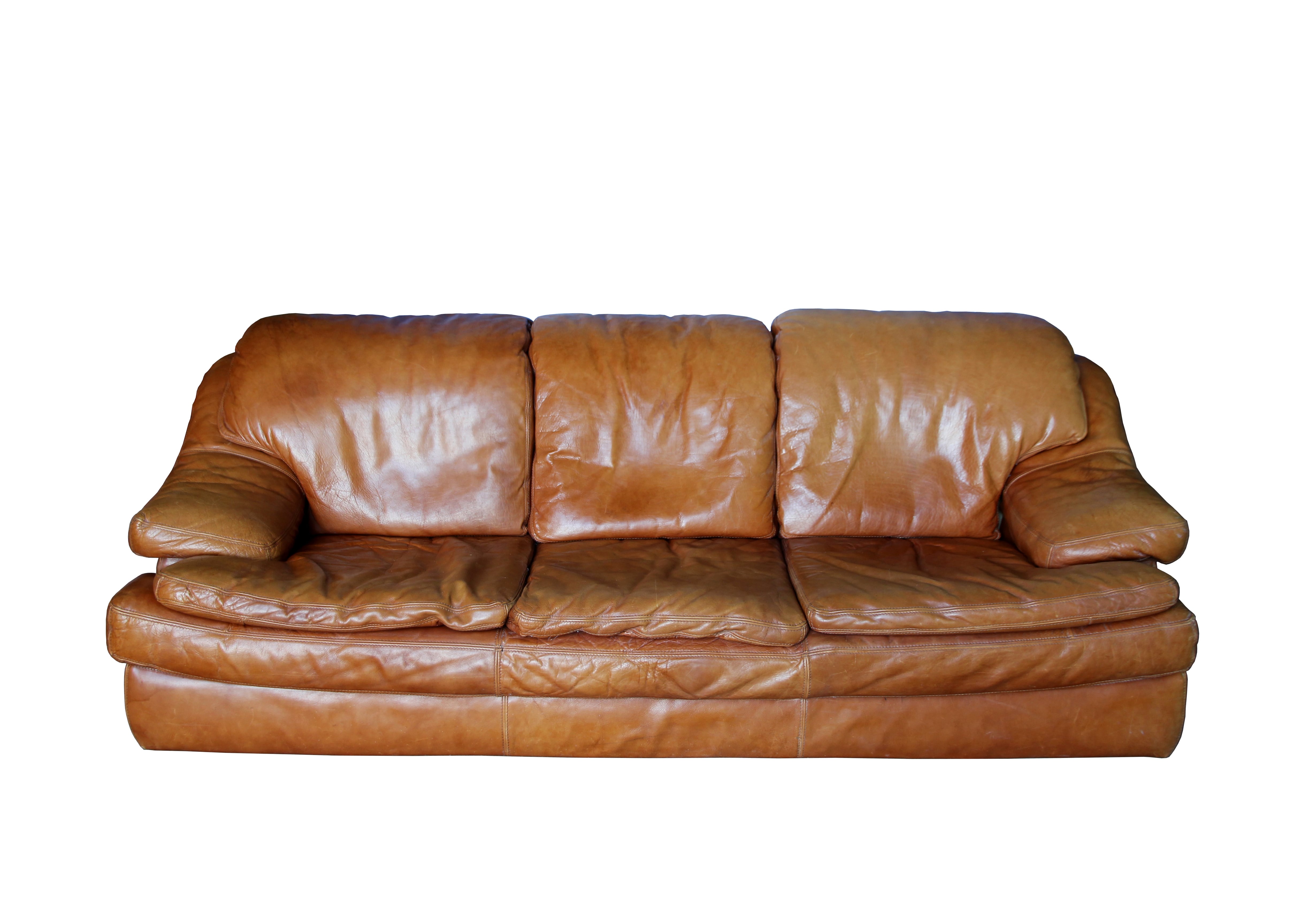 Vintage roche Bobois leather sofa
