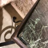 Robert merceris coffee table in wrought iron and 1940s marble
