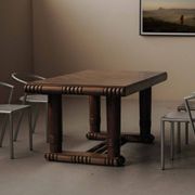 Table Art déco en chêne – France, années 1930–1940