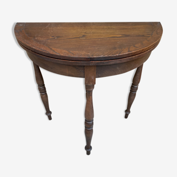 Table ronde demi-lune Louis XVI