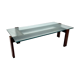 Wengé and glass coffee table, 1960s