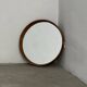 Mirror - Teak - Wooden structure with brass - Vintage Italian design - 1960s