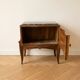 Art Deco bedside table in wood with a marble top.