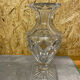 Diamond-cut crystal baluster vase with Lorraine cross